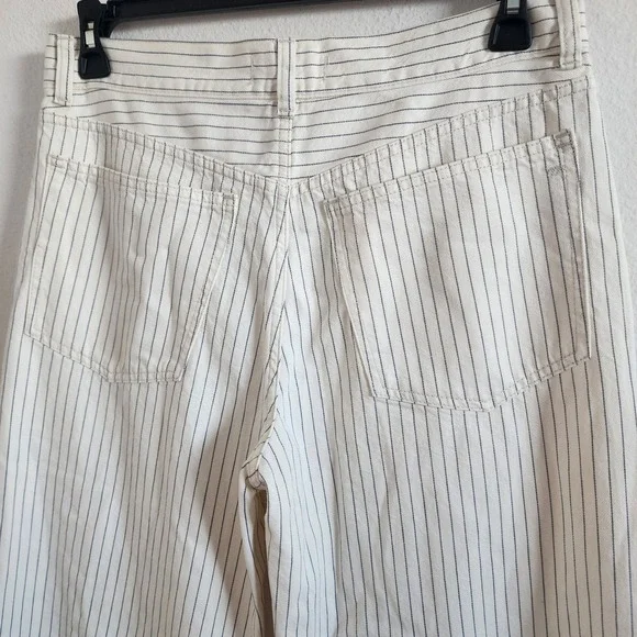 Madewell Women's Low-Slung Baggy Pinstripe Jeans W28 Full‎ Length Inseam - Picture 6 of 6